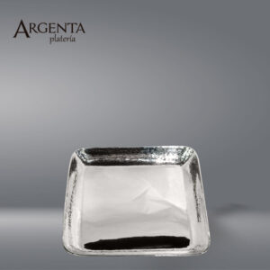 Silverware - Square Smooth & Hammered Tray Silver .925