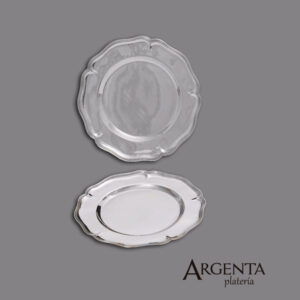 12 English Bevel Coasters Silver